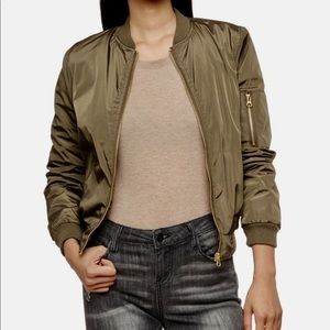 Olive green bomber jacket